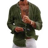 Casual Cotton Linen Long-Sleeved Shirt