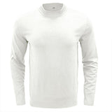 Men's Solid Round Neck Casual Sweater